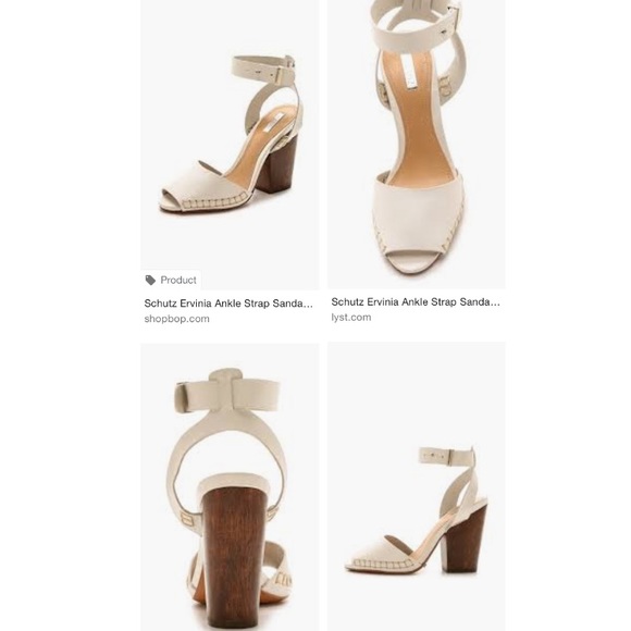 Schutz Ervinia Ankle Strap Heels with Wooden Heel - Picture 7 of 7